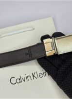 CK Black Leather Wallet-Belt Set For Men - Image 9