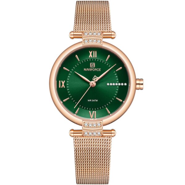 Naviforce Watch For Women NF5019-RG-GN