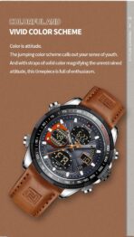 Naviforce Watch For Men NF9197L-S-GY-O-BN - Image 3