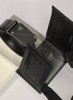 CK Black Leather Wallet-Belt Set For Men - Image 11