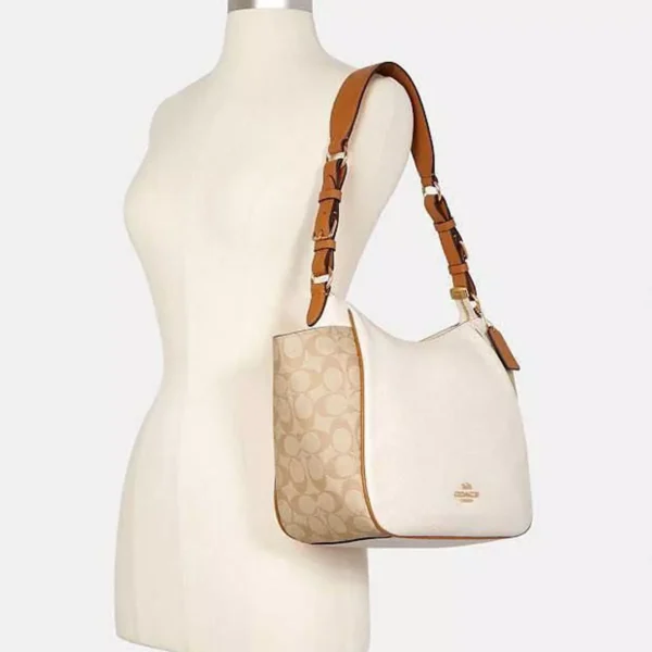 Rori Shoulder Bag in Colorblock Signature Canvas