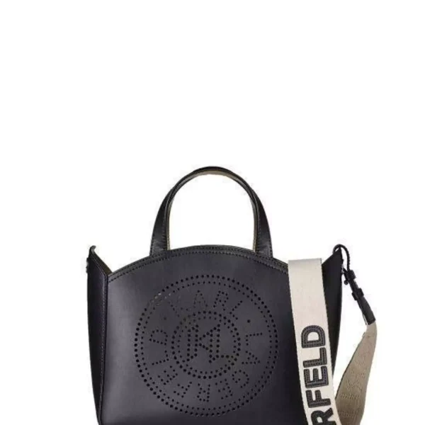 CIRCLE PERFORATED SMALL TOTE BAG