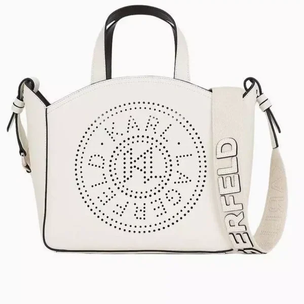 CIRCLE PERFORATED SMALL TOTE BAG