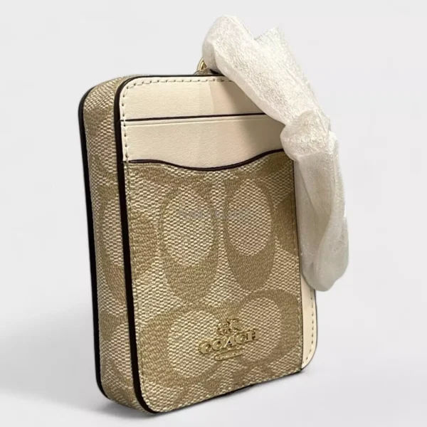 Coach Zip Card Case in Signature Canvas