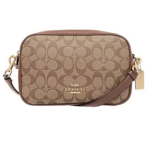 Coach Jes Double Zip Crossbody Bag in Signature Canvas