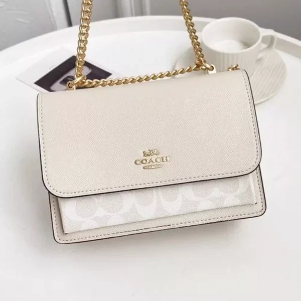 Coach Klare Crossbody Bag in beige with Signature Canvas details