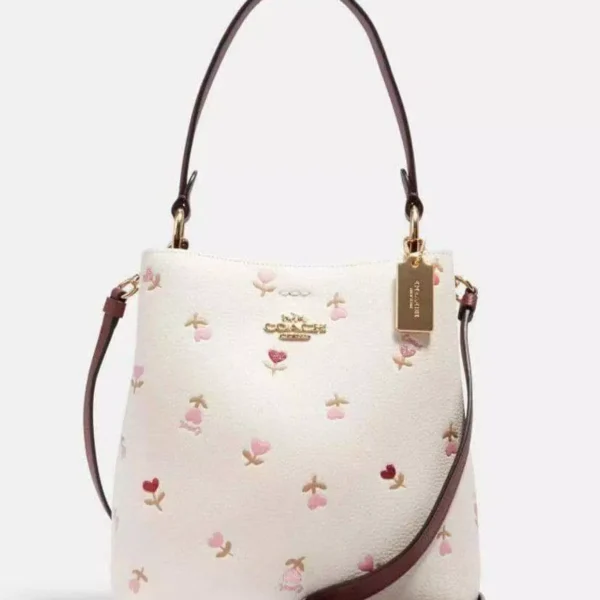 Coach Town Bucket Bag With Heart Petal Print