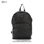 Hugo Boss Monogram Nylon Backpack with Integrated USB & Audio Port