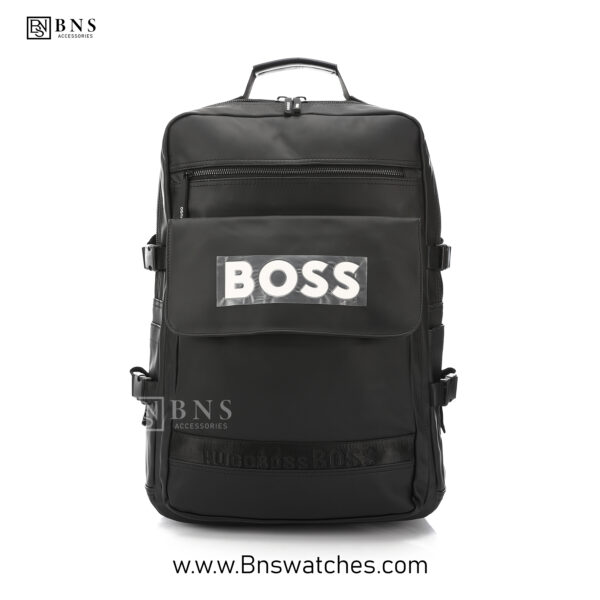 BOSS Hugo Boss Matte Black Executive Laptop Backpack