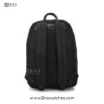 Emporio Armani Eagle Logo Textured Front Backpack – Black - Image 3