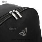 Emporio Armani Eagle Logo Textured Front Backpack – Black - Image 6