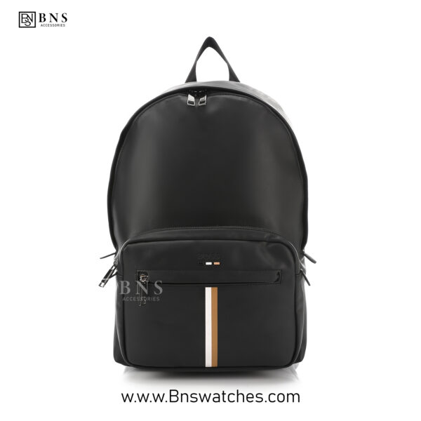 BOSS Black Matte Signature Stripe Backpack