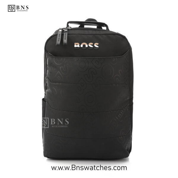 BOSS Black Monogram Pattern Laptop Backpack