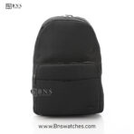 Lacoste Minimalist Black Technical Fabric Backpack
