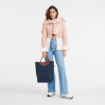 Le Pliage Original M Tote bag Vertical Navy - Image 3