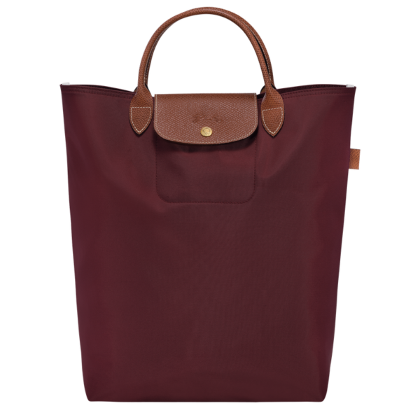 Le Pliage Original M Tote bag Vertical Burgundy
