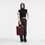 Le Pliage Original M Tote bag Vertical Burgundy - Image 3