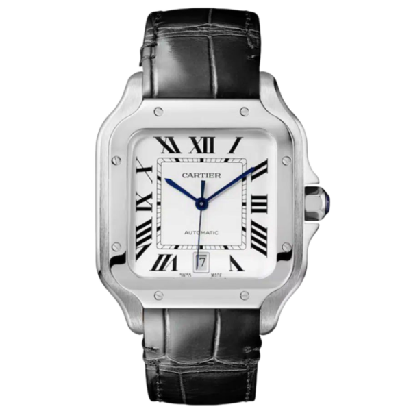 Cartier Santos leather Super Clone Swiss Machine (41.9mm x 35.1mm)