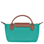 Le Pliage Original Pouch with handle Turquoise - Image 5