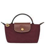 Le Pliage Original Pouch with handle Burgundy