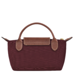Le Pliage Original Pouch with handle Burgundy - Image 5