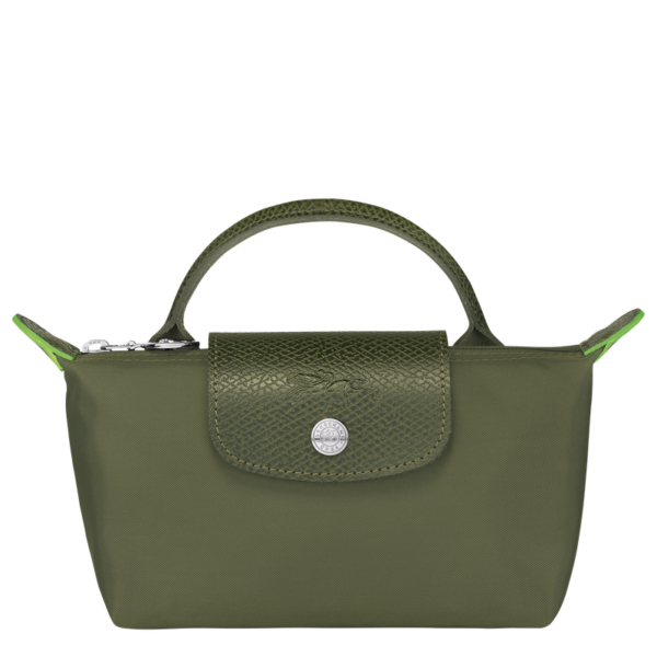 Le Pliage Green Pouch with handle Forest