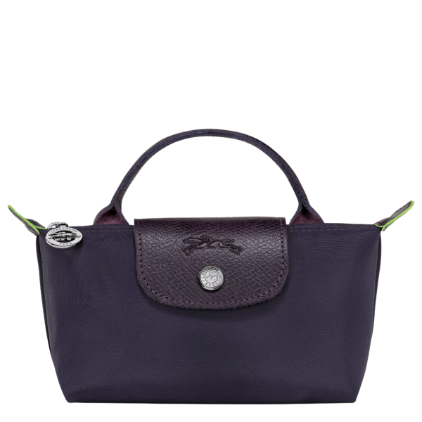 Le Pliage Green Pouch with handle Bilberry