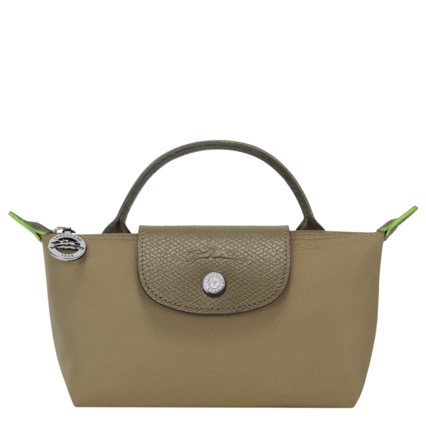 Le Pliage Green Pouch with handle Artichoke