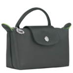 Le Pliage Green Pouch with handle Graphite - Image 4