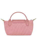 Le Pliage Green Pouch with handle Petal Pink1 - Image 5