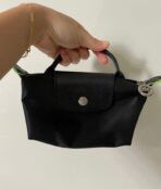 Le Pliage Green Pouch with handle Black - Image 8