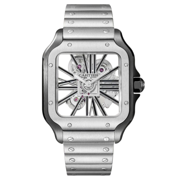Cartier Santos Skeleton Super Clone Swiss Machine (41.9mm x35.1mm)