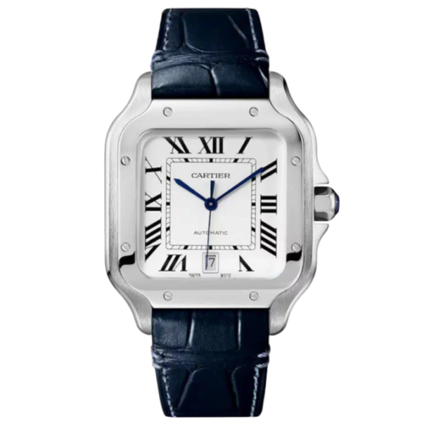 Cartier Santos leather Super Clone Swiss Machine (41.9mm x 35.1mm)