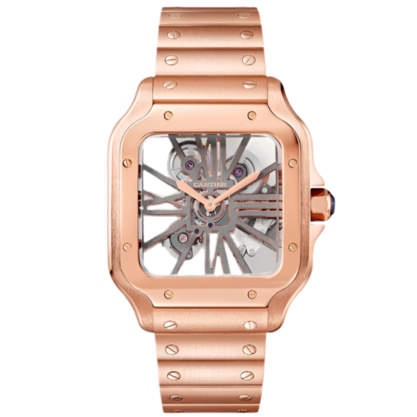 Cartier skeleton Santos de Super Clone Swiss Machine (41.9mm x35.1mm)