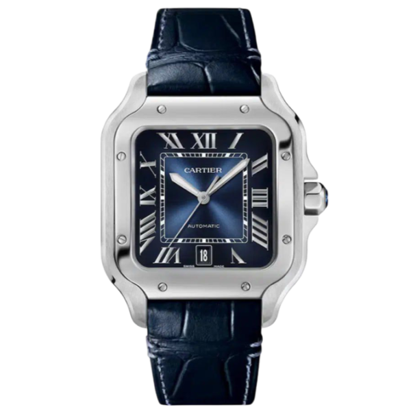 Cartier Santos leather Super Clone Swiss Machine (41.9mm x35.1mm)