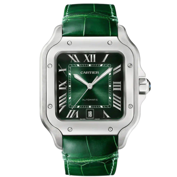 Cartier Santos leather Super Clone Swiss Machine (41.9mm x35.1mm)