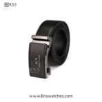 Armani Exchange Men’s Black Leather Automatic Ratchet Belt - Image 4
