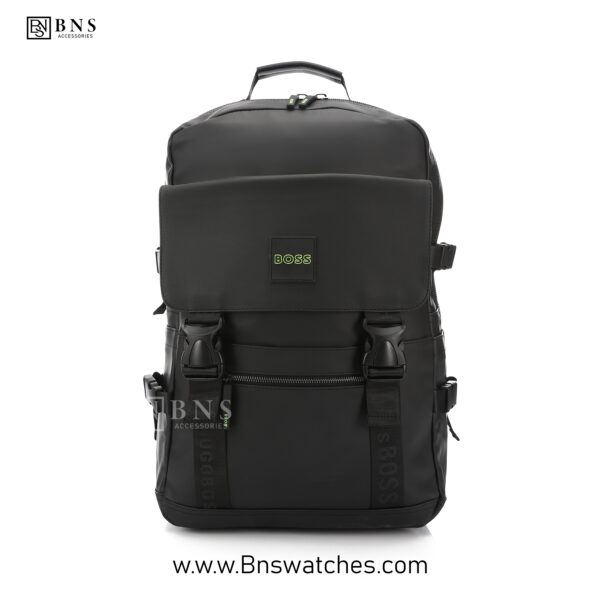 Hugo Boss Matte Technical Backpack with Lime Accents