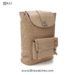 Sunsilk Embossed Monogram Faux Leather Backpack – Beige - Image 8