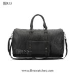 Sunsilk Embossed Monogram Travel Duffle Bag - Black