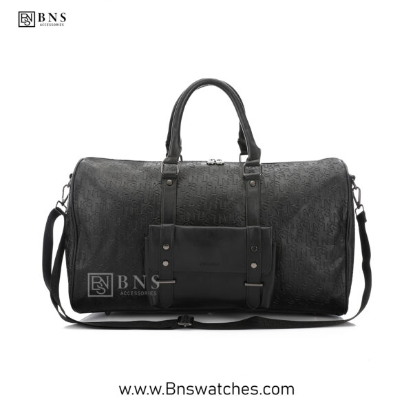 Sunsilk Embossed Monogram Travel Duffle Bag - Black