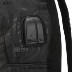 Hugo Boss Monogram Nylon Backpack with Integrated USB & Audio Port - Image 11