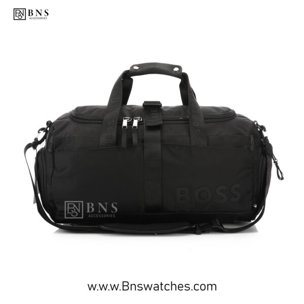 BOSS Men's Signature Logo Sport Duffle Bag - Black