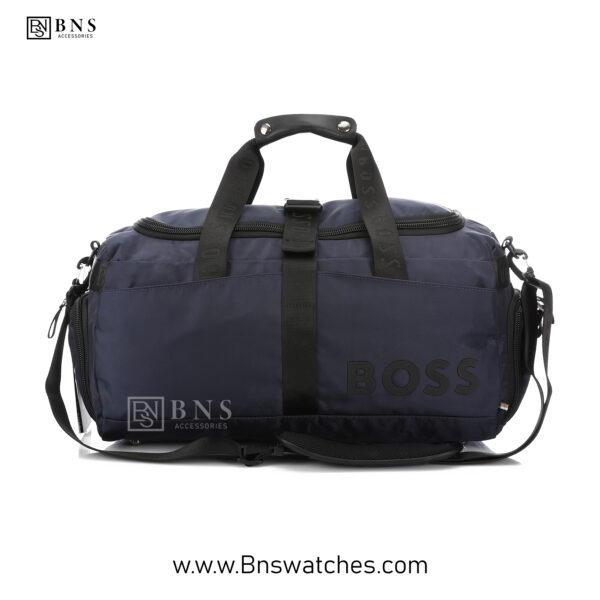 BOSS Men's Signature Nylon Duffle Bag – Navy