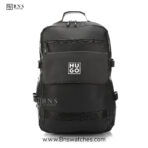 HUGO BOSS Matte Black Tech-Utility Backpack with Sternum Strap