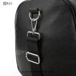 Fendi FF Monogram Travel Duffel Bag with Yellow Diagonal Stripe – Black - Image 14