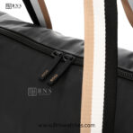 BOSS Signature Sport Duffle Bag - Black & Beige - Image 5