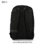 Fendi Black Pebbled Leather Backpack with Diagonal Yellow Stripe - Image 8