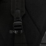 Fendi Black Pebbled Leather Backpack with Diagonal Yellow Stripe - Image 9