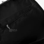 Fendi Black Pebbled Leather Backpack with Diagonal Yellow Stripe - Image 15